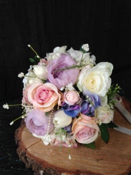 silk pastel chic posy